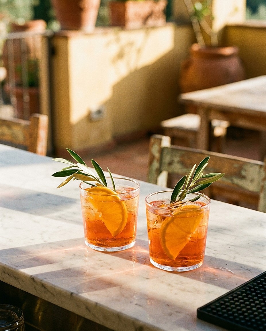Spritz et planche à partager à l'aperitivo
