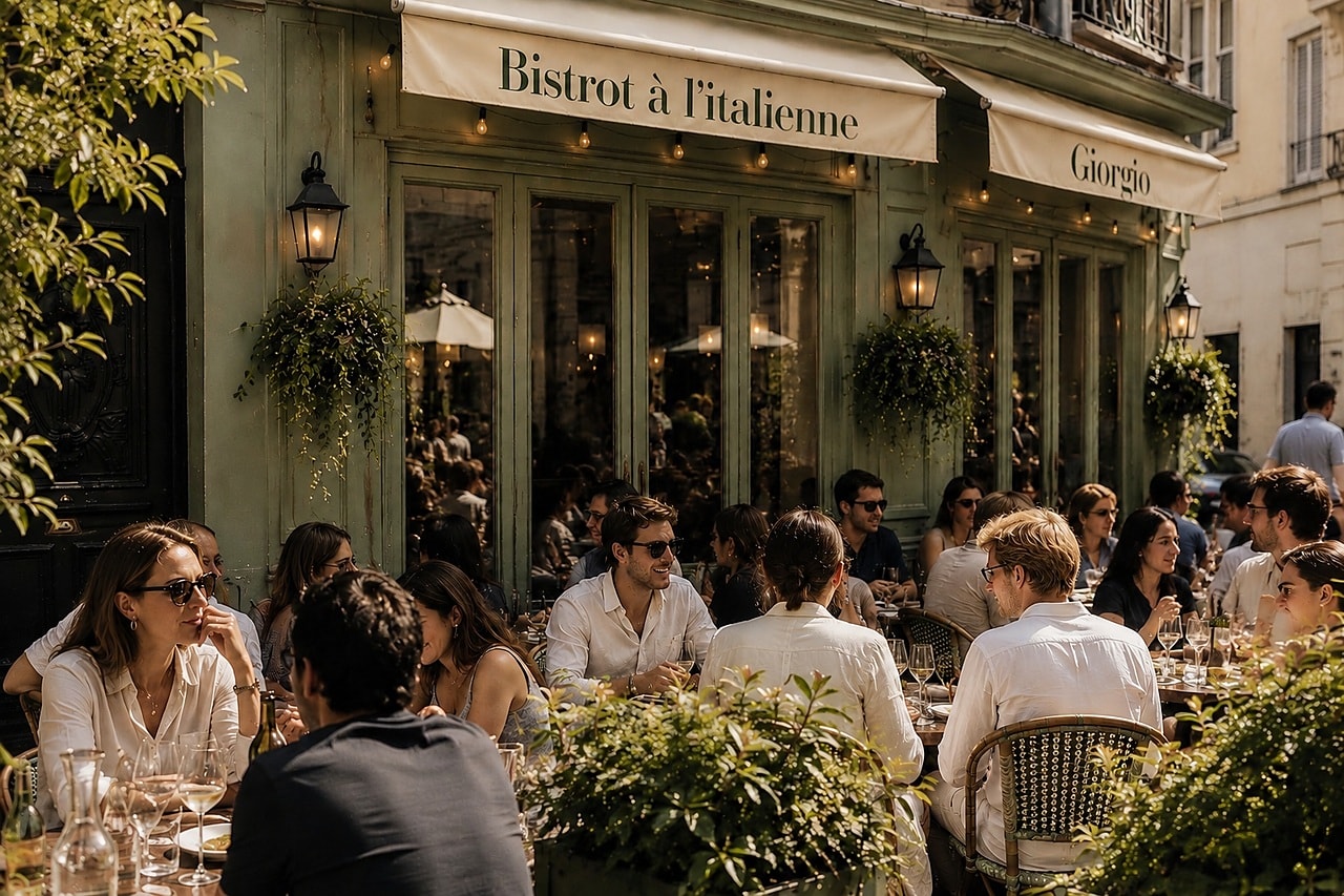 La terrasse de Giorgio à l'heure de l'aperitivo