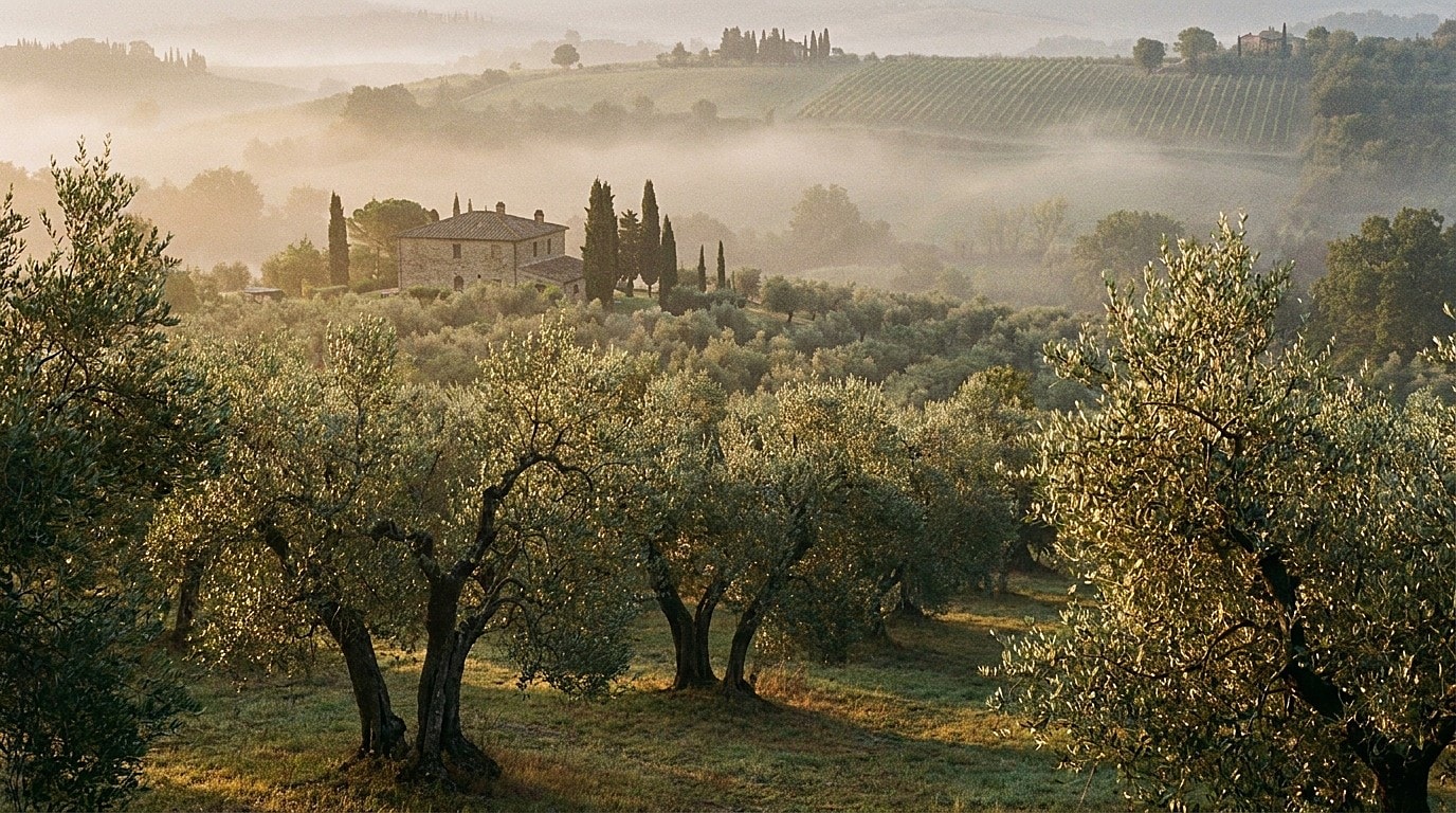 Oliviers argentés sous le soleil de Toscane